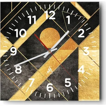 Hodiny Nástěnné hodiny do obýváku 40x40 Abstrakce Tiché hodiny Skleněné hodiny Bez hlučnosti