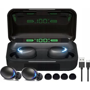 Sluchátka Bezdrátová sluchátka SMUVE Bluetooth 5.1 s powerbankou + USB kabel + špunty do uší