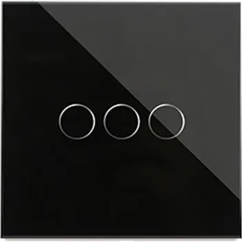 vypínač Trojitý dotykový vypínač Bseed černý BS0017WF
