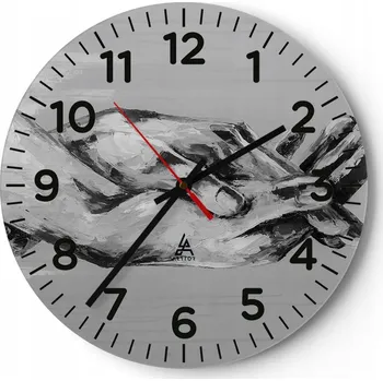 Hodiny Kuchyňské nástěnné hodiny 30x30 Ručičky Moderní skleněné hodiny do obýváku Tiché