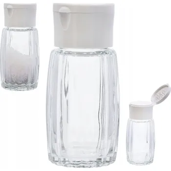 Dávkovač mýdla SOLNIČKA nádoba na sůl pepř 50 ml dávkovač s klapkou na koření