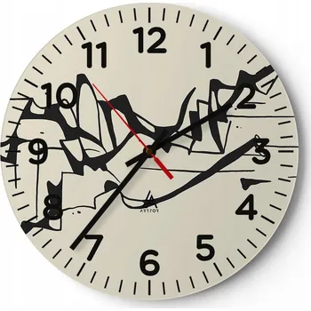 Hodiny Kuchyňské nástěnné hodiny 30x30 Minimalistické Moderní Skleněné hodiny Tiché