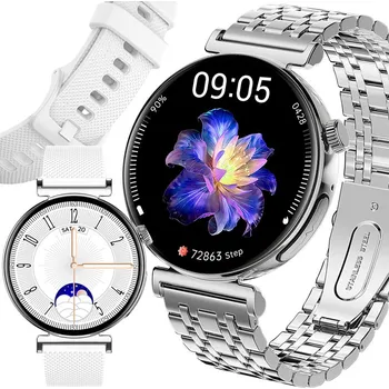 Hodinky Chytré Hodinky JG Smart Cardiowatch Glukóza EKG Amoled Polské Menu JS02 stříbrné