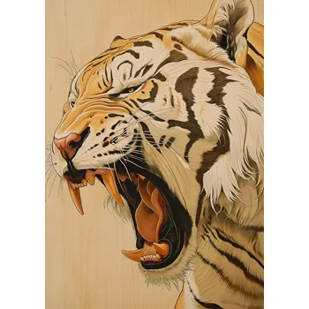 Plakát Plakát Majestátní řev tygra - plakát bez rámu 64 x 90 cm