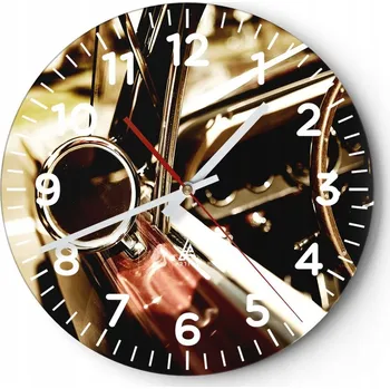 Hodiny Kuchyňské nástěnné hodiny 30x30 Auto Moderní skleněné hodiny Tichý obývací pokoj