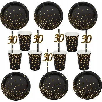 Jednorázové nádobí Sada talířků a kelímků k 30. narozeninám
