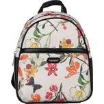 David Jones Bílý stylový batoh s květinovým potiskem [DH] 6940-4 Velikost: ONE SIZE