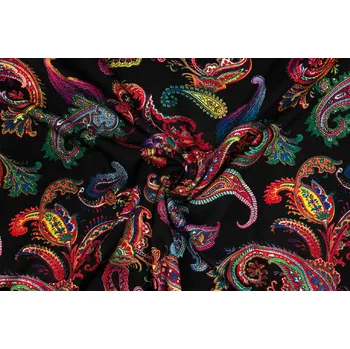 Úplet směsový barevný kašmír na černé