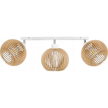 Lampa stropní svítidlo lustr pohyblivý strop stínidlo dřevo 3