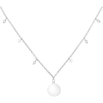 Náhrdelník Stříbný náhrdelník se zirkony - kroužek - AP539-2586