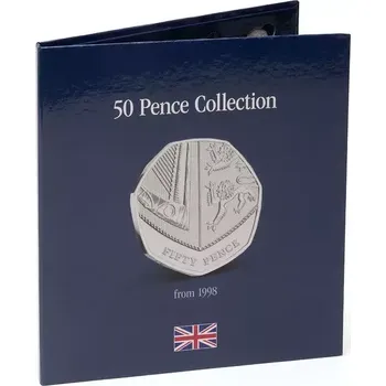 Obal pro sběratelský předmět Leuchtturm Album PRESSO na pamětní 50 pence od roku 1997 (48 ks)