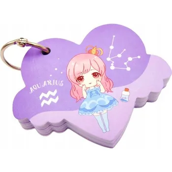 Zápisník Mini notes zápisník na přívěsku znamení zvěrokruhu VODNÁŘ