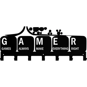 Věšák Věšák na oblečení, ručníky Gamer Game loft černý
