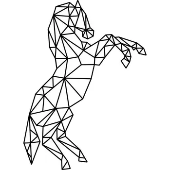 Samolepící dekorace Samolepka na zeď Drukant kůň 36x50 cm černá