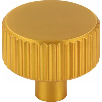 Nábytkové kování Nábytková úchytka rýhovaná kulatá FORTE průměr 30 mm, zlatá kartáčovaná