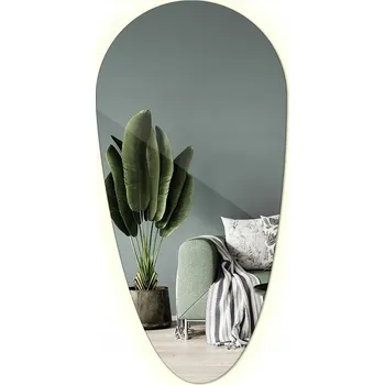 Zrcadlo Zrcadlo Slza s Podsvícením na Zeď do Šatny