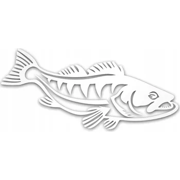 Samolepicí dekorace na vozidlo NÁLEPKA OKOUN NA AUTO, DÁREK PRO RYBÁŘE,