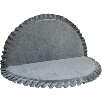 Hrací deka Podložka MONIO na hraní VELVET šedá kulatá 105x105