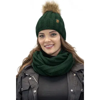 Čepice Sada Vivisence 7019Kmpl čepice + šála Barva: Zelená, Velikost: UNI