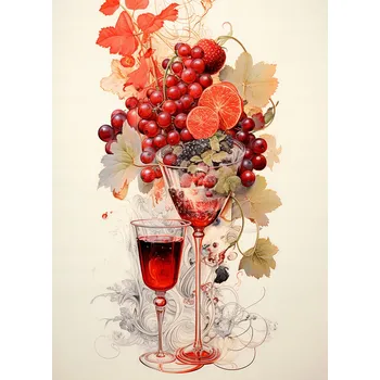 Plakát Plakát Krvavý Ovocný Koktejl bez rámu 40 x 55 cm