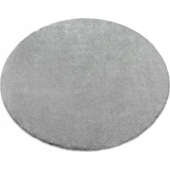 Koberec MĚKKÝ SILNÝ KOBEREC HLADKÝ JEDNOBAREVNÝ kulatý 100 cm STAR stříbrný 88892