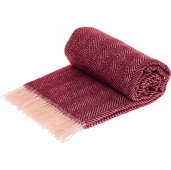 Prostěradlo Deka Rena Home vlněná 140 cm x 200 cm červená