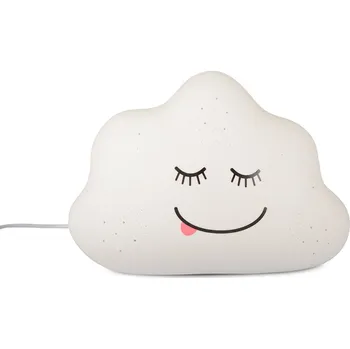 Lampička Lampa do dětského pokoje keramika MRAK bílá 26 cm