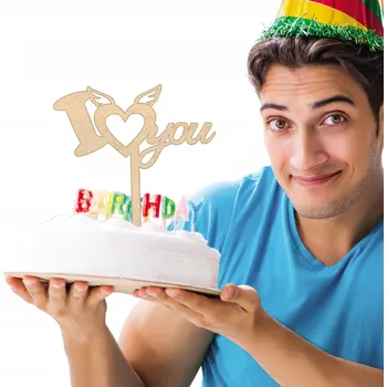 Jedlá dekorace na dort ZÁPICH DO DORTU NAROZENINOVÝ VALENTÝN SRDCE PIKER