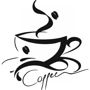 Obraz Samolepka na stěnu Drukant Coffee černá 100x100 cm