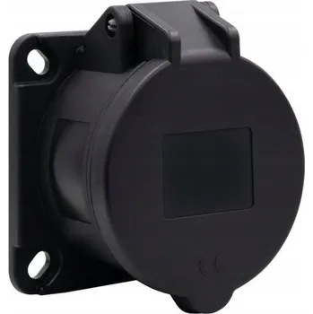 Elektrická zásuvka Hermetická Elektrická Zásuvka F-Elektro černá