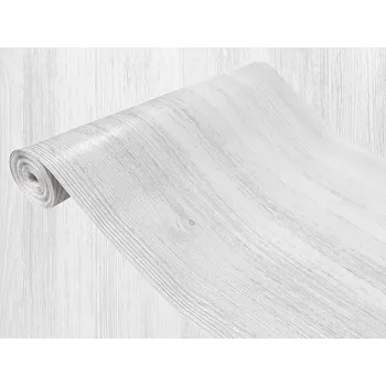 Tapeta Fólie Dub Světlý Bílý Šedý Fólie Samolepicí Imitace Dřeva na Nábytek Stůl