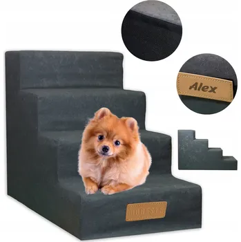 Schody a rampa pro psa Schůdky pro psa DOGESTE, 4 schůdky, 40 cm, nosnost 20 kg