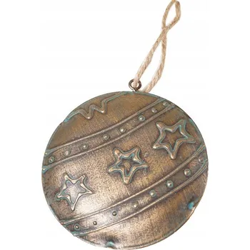 Vánoční dekorace Kovová ozdoba na vánoční stromeček Zlaté hvězdičky - 8 cm - dekorace