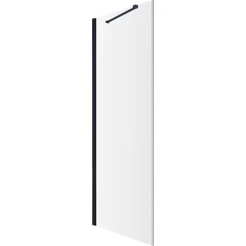 OMNIRES - MANHATTAN boční stěna, 100 cm černá mat / transparent /BLMTR/ ADR10XBLTR