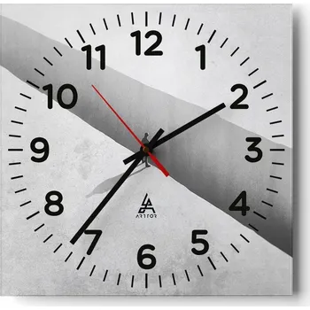 Hodiny Kuchyňské nástěnné hodiny 30x30 Propast Skleněné hodiny do obýváku Moderní Tiché