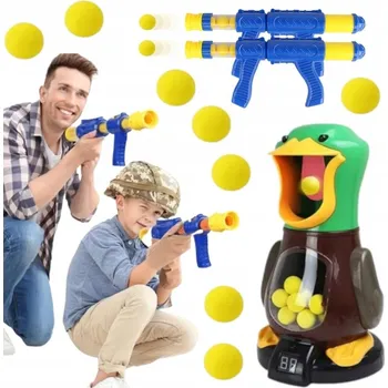 Dětská zbraň HLADOVÁ KACHNA STŘELBA NA TERČ DOVEDNOSTNÍ HRA PRO DĚTI 2 PISTOLE