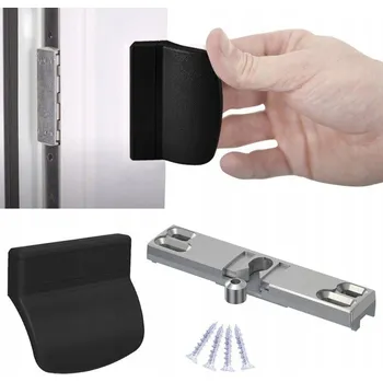 Dveřní kování Balkónový západka úchyt klika na dveře madlo černá