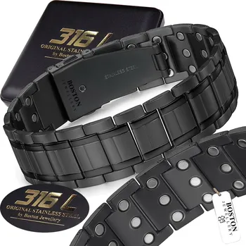 Náramek Boston Jewellery černá 23,5 cm