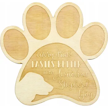 Obraz Anatolský pastevecký pes - gravírované podložky pod hrnek, sada 4 kusů