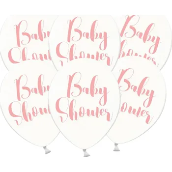 Balónek Latexové balónky strong průhledné Baby shower 30 cm 6 ks