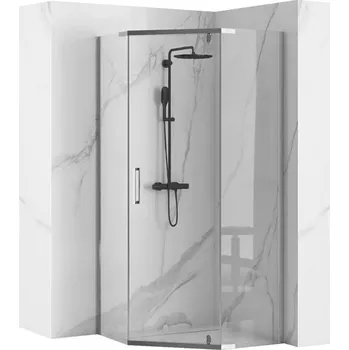 Rea REA/S - Sprchový kout AXIN 90x90 - chrom + sprchová vanička Diamond, bílá KPL-K8779