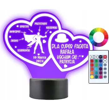 Lampička Plexido vícebarevná Noční lampa