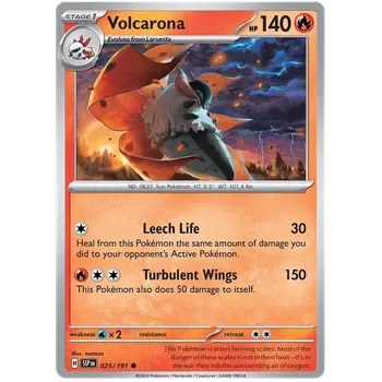 Sběratelská karetní hra Pokémon TCG Volcarona 025/191 - Reverse Holo