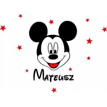Samolepící dekorace Samolepky na zeď se jménem miminka Mickey Mouse