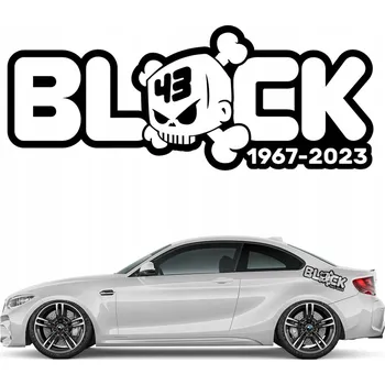 Samolepicí dekorace na vozidlo SAMOLEPKA na auto Ken BLOCK 43 True Legend 20x8 cm