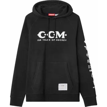 Pánská mikina Mikina CCM 125 Anniversary Hoodie Senior Black Velikost: Senior L