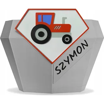 Pokladnička Velká pokladnička pro děti Pokladnička s jménem Traktor Dárek k narozeninám