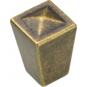 Nábytkové kování NÁBYTKOVÁ ÚCHYTKA PYRAMIDA STAROŽITNÍ MOSAZ