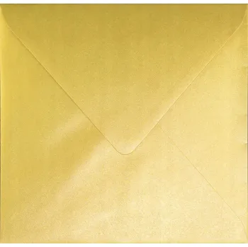 Obálka Čtvercové obálky Sirio Pearl zlatá delta 25 Ks.