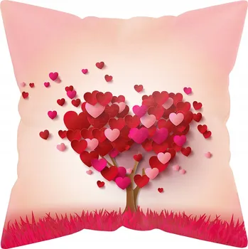 Polštář DEKORATIVNÍ POVLAK NA POLŠTÁŘ VALENTÝN ŽENY 40x40 JASIEK POLŠTÁŘ DÁREK